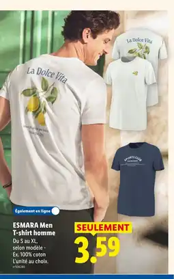Lidl ESMARA Men T-shirt homme offre