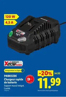 Lidl PARKSIDE Chargeur rapide de batterie offre