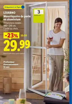 Lidl LIVARNO Moustiquaire de porte en aluminium offre