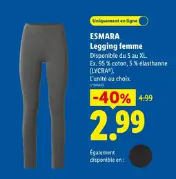 Lidl ESMARA Legging femme offre