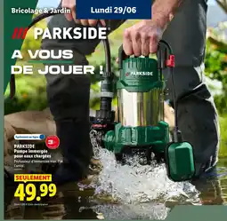 Lidl PARKSIDE Pompe immergée pour eaux chargées offre