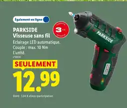 Lidl PARKSIDE Visseuse sans fil offre