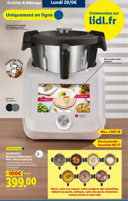 Lidl SILVERCREST Monsieur Cuisine Smart blanc, noir ou anthracite offre