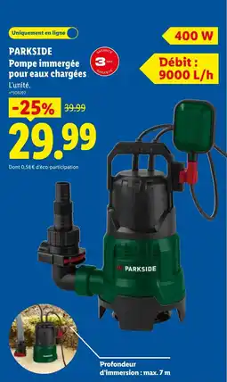Lidl PARKSIDE Pompe immergée offre