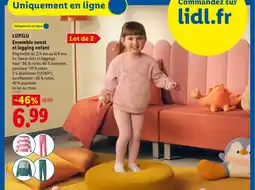 Lidl LUPILU Ensemble sweat et legging enfant offre