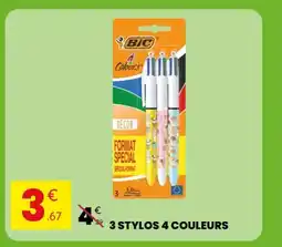 Stokomani 3 stylos 4 couleurs offre