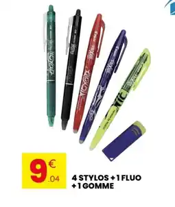 Stokomani 4 stylos +1 fluo +1 gomme offre