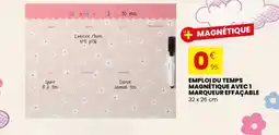 Stokomani Emploi du temps magnétique avec 1 marqueur effacable offre