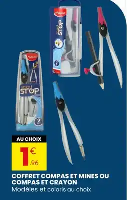 Stokomani Coffret compas et mines ou compas et crayon offre