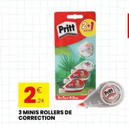 Stokomani PRITT 3 minis rollers de correction offre