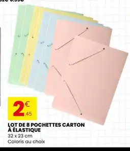 Stokomani Lot de 8 pochettes carton à élastique offre