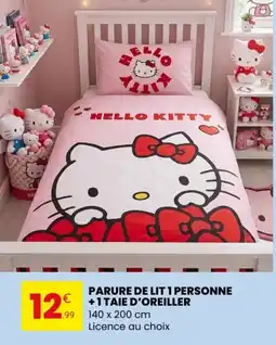 Stokomani Parure de lit 1 personne +1 taie d'oreiller offre