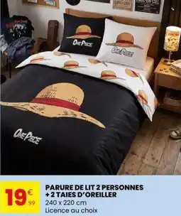 Stokomani Parure de lit 2 personnes + 2 taies d'oreiller offre