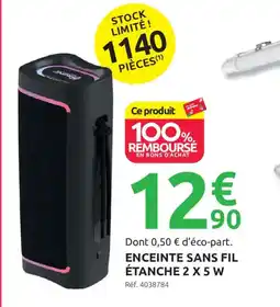 Mr Bricolage Enceinte sans fil étanche 2 x5w offre