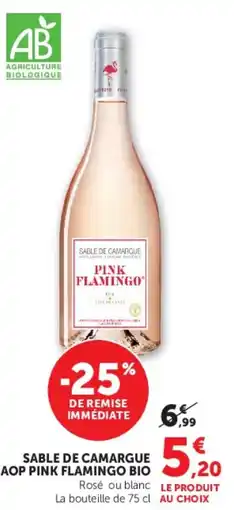 Hyper U SABLE DE CAMARGUE AOP PINK FLAMINGO BIO offre