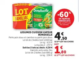 Hyper U LEGUMES CUISSON VAPEUR BONDUELLE offre