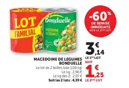 Hyper U MACEDOINE DE LEGUMES BONDUELLE offre