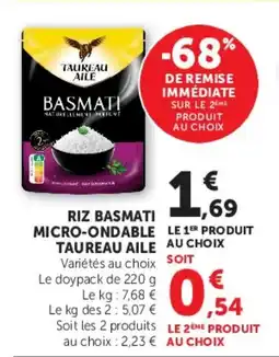 Hyper U RIZ BASMATI MICRO-ONDABLE TAUREAU AILE offre