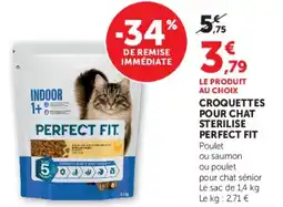 Hyper U CROQUETTES POUR CHAT STERILISE PERFECT FIT offre