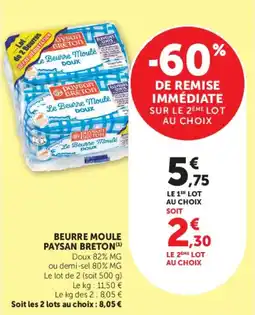 Hyper U BEURRE MOULE PAYSAN BRETON offre