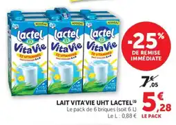 Hyper U LAIT VITA'VIE UHT LACTEL offre