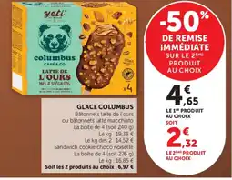 Hyper U GLACE COLUMBUS offre