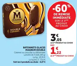 Hyper U BATONNETS GLACES MAGNUM DOUBLE offre