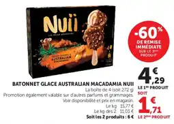 Hyper U BATONNET GLACE AUSTRALIAN MACADAMIA NUII offre