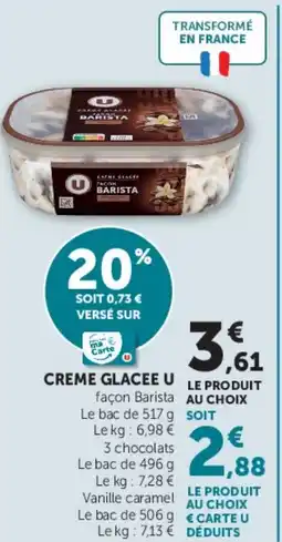 Hyper U CREME GLACEE U offre