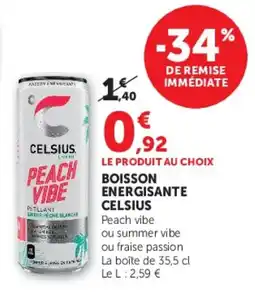 Hyper U BOISSON ENERGISANTE CELSIUS offre