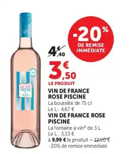 Hyper U VIN DE FRANCE ROSE PISCINE offre
