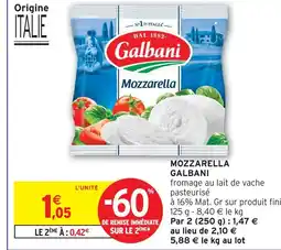 Intermarché Galbani mozzarella offre