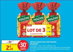 Intermarché Panzani pâtes créatives pipe rigate offre