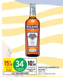 Intermarché Ricard pastis de marseille offre
