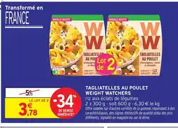 Intermarché Weight watchers tagliatelles au poulet offre