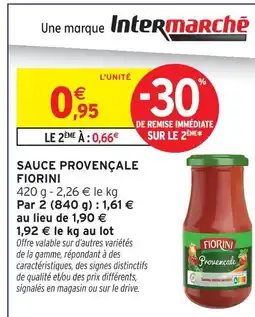 Intermarché Fiorini sauce provençale offre