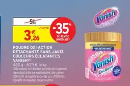 Intermarché Vanish poudre oxi action détachante sans javel couleurs éclatantes offre