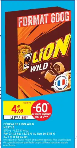 Intermarché Nestlé céréales lion wild offre