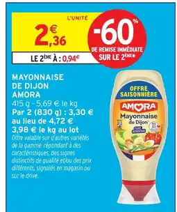 Intermarché Amora mayonnaise de dijon offre