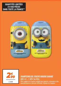 Netto Minions shampoing/gel douche minions banane offre