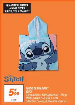 Netto Stitch poncho de bain enfant offre