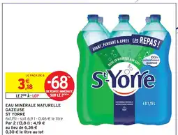 Intermarché St yorre eau minérale naturelle gazeuse offre