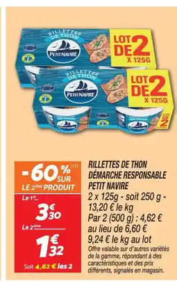 Netto Petit navire rillettes de thon démarche responsable offre