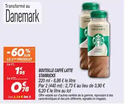 Netto Starbucks bouteille caffè latte offre