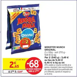 Intermarché Vico monster munch original offre