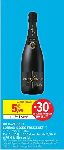 Intermarché Freixenet do cava brut cordon negro offre