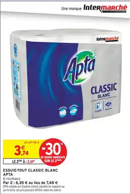 Intermarché Apta essuie-tout classic blanc offre