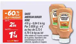 Netto Heinz sauce american burger offre