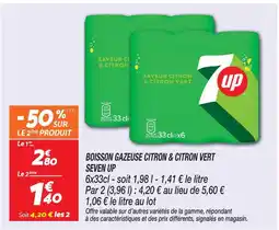 Netto Seven up boisson gazeuse citron & citron vert offre