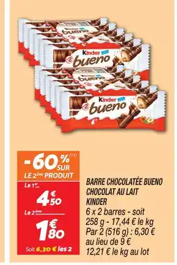 Netto Kinder barre chocolatée bueno chocolat au lait offre